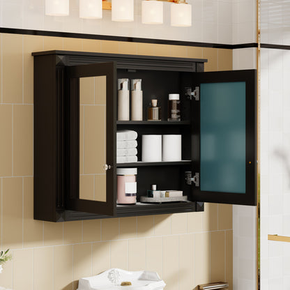 Wall-Mounted Medicine Cabinet With 2 Mirrors, Adjustable Shelves