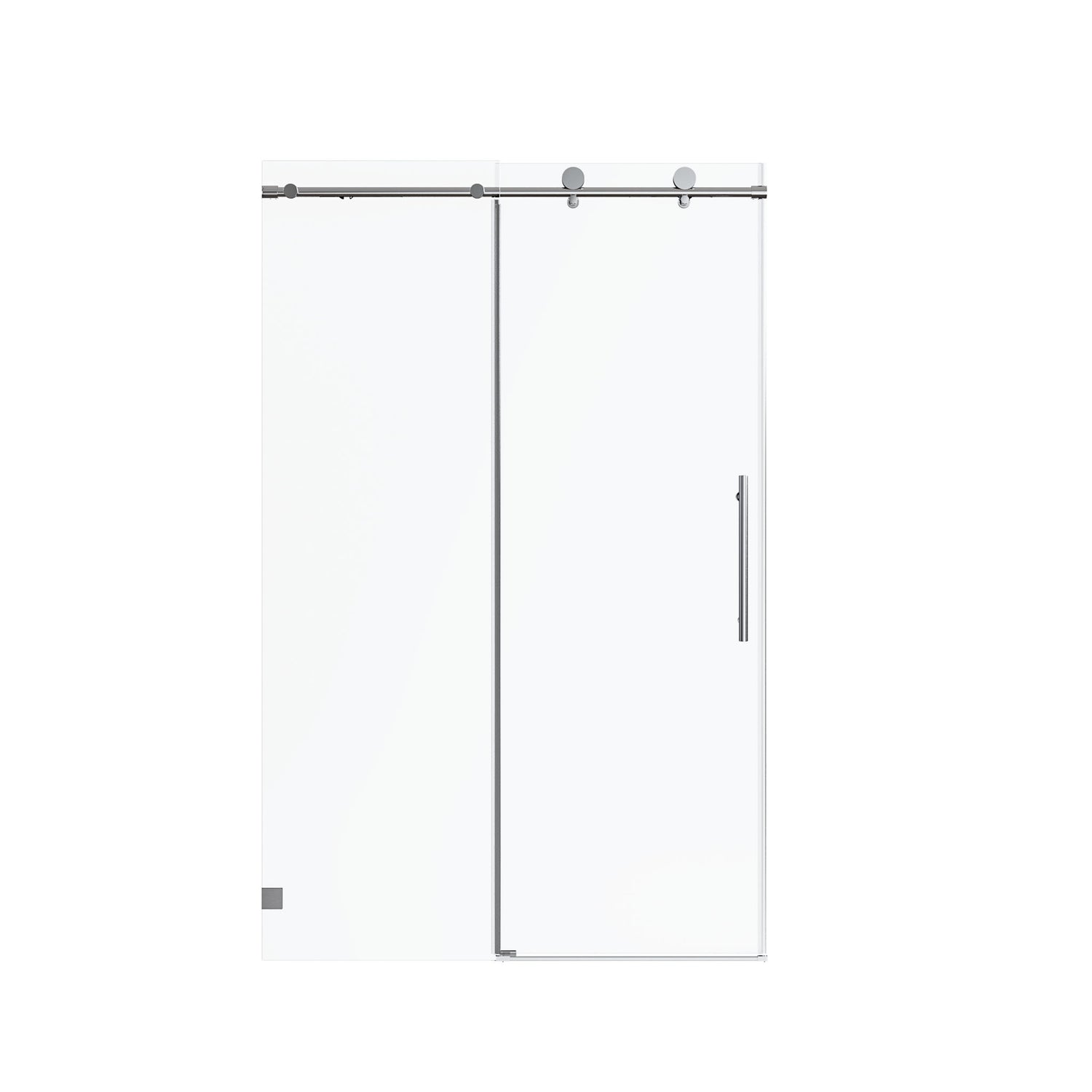 Frameless Single Sliding Soft Close Shower Doors, 5/16" Sgcc Tempered Glass