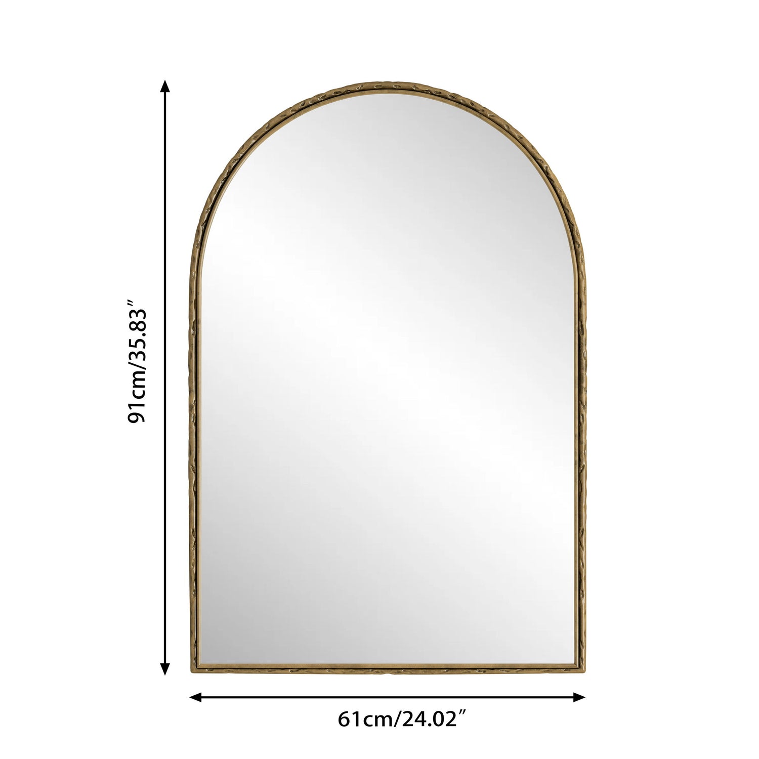 Arched Mirror With Shatterproof Glass