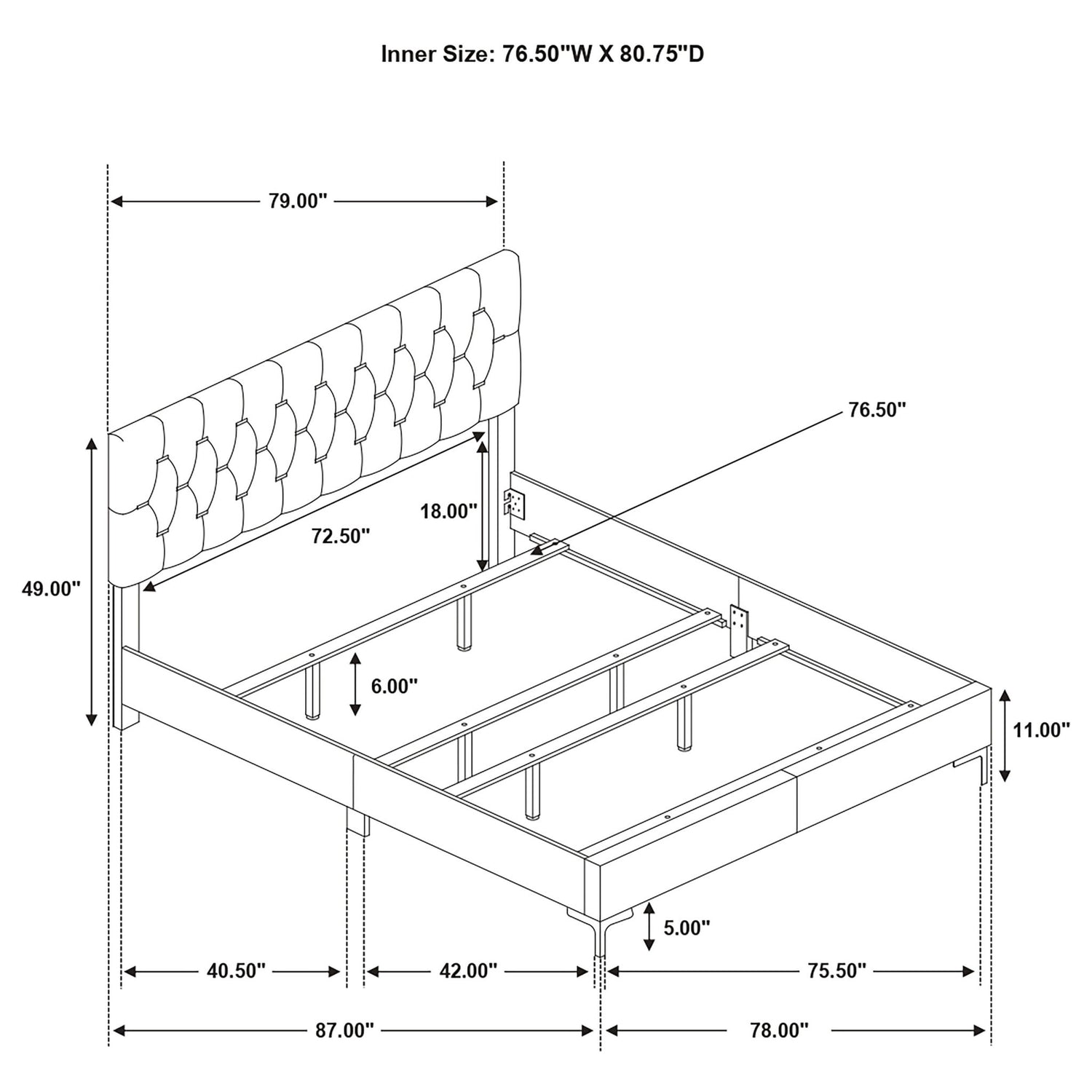 James - Panel Bed
