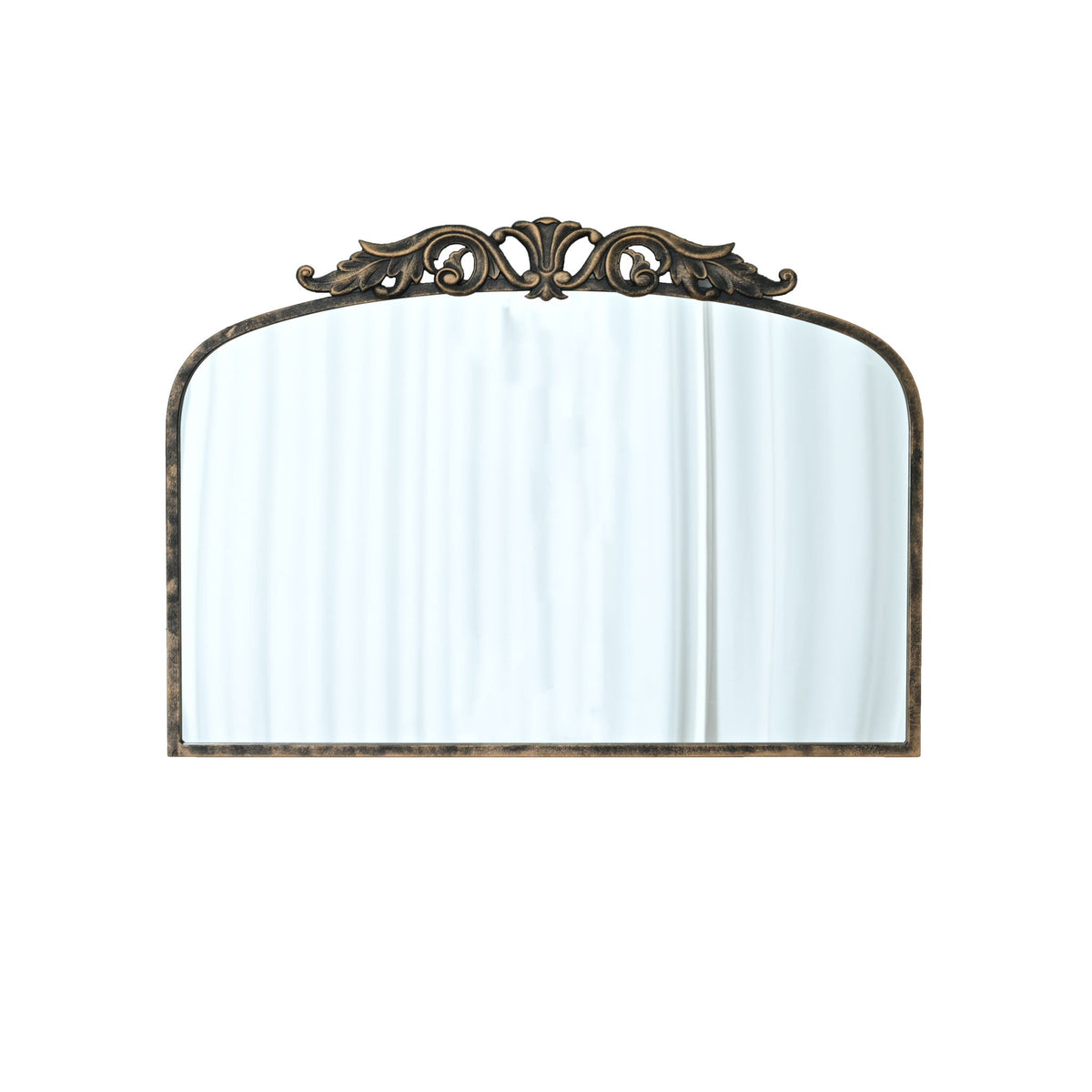 Handmade Arched Mirror, Ornate Baroque For Entryway - Antique Bronze