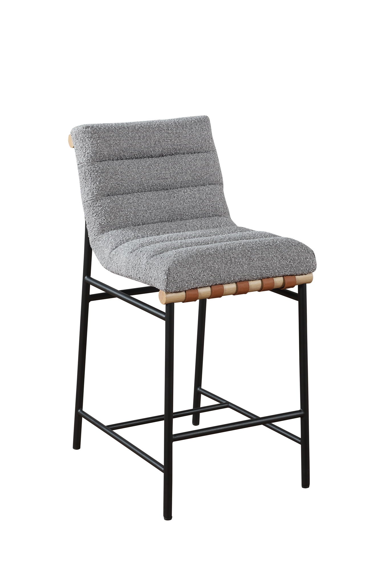 Lahni - 17&quot; Boucle Fabric Counter Height Chair
