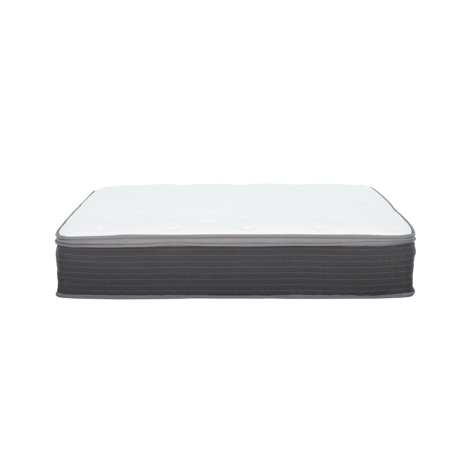 10&quot; Full Size Hybrid Mattress In A Box, Gel Memory Foam Mattress Top With Pocket Coil Base - Gray / White