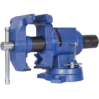 Heavy Duty 5&quot; Multi Jaw Rotating Bench Vise With 360 Degree Swivel Base And Head
