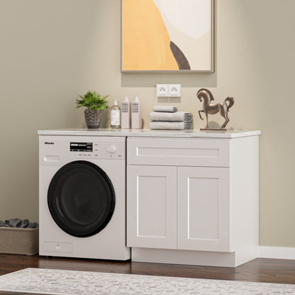 Shaker Base Cabinet With Soft-Close Drawer &amp; Double Doors, Adjustable Shelf