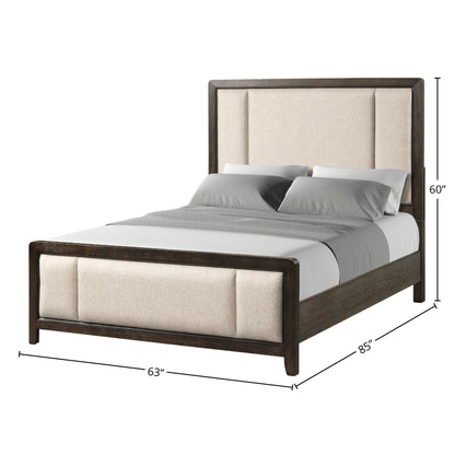 Upholstered Headboard &amp; Footboard With Traditional Styling Bed