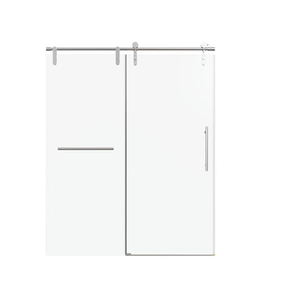Frameless Single Sliding Shower Doors With Towel Rail &amp; Handle
