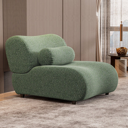1 Piece Luxury Chenille Fabric Modular Sofa With Spring Cushions &amp; Hidden Legs