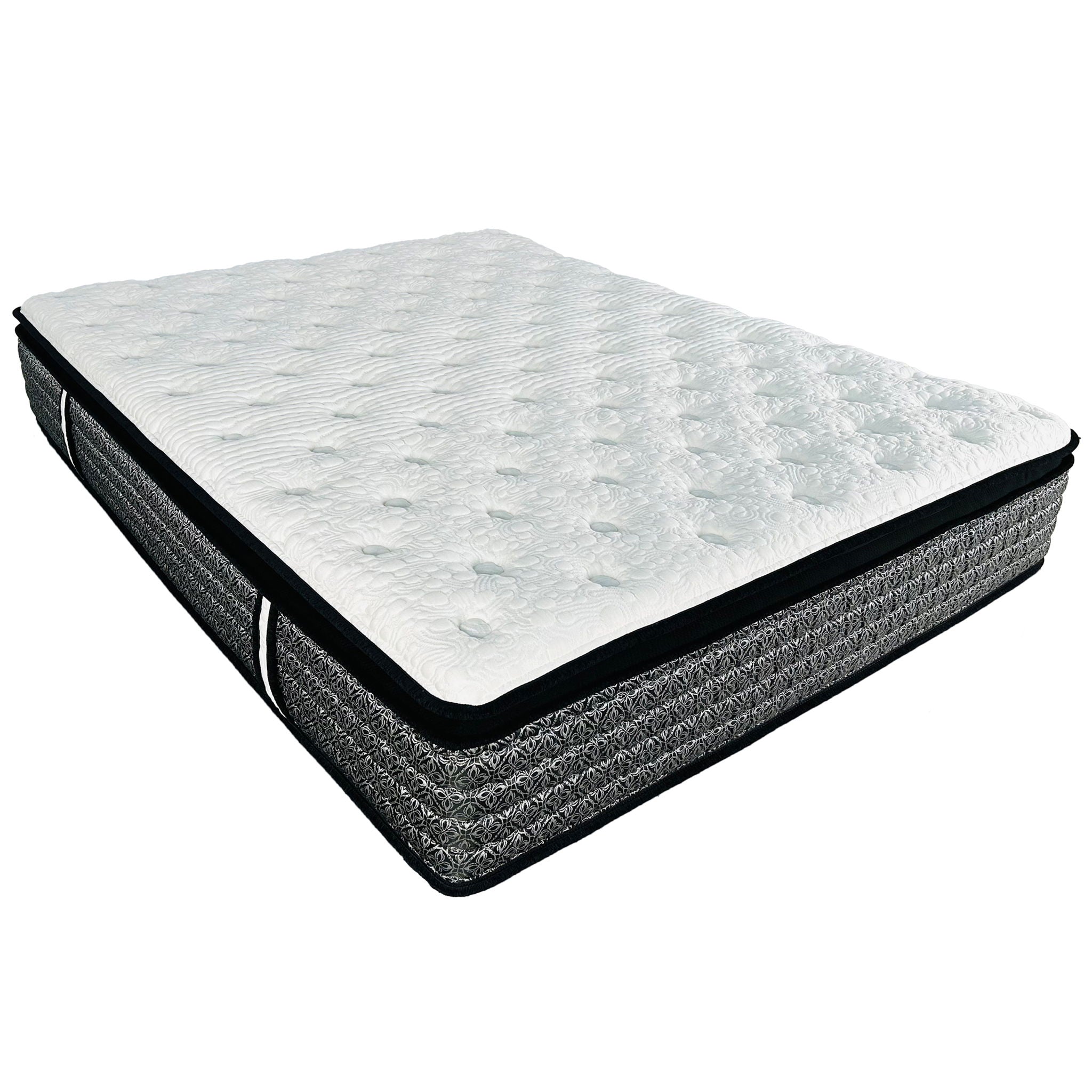 Premium 14&quot; Queen Size Hybrid Mattress In A Box Plush Gel Memory Foam Top With Cooling Technology - Gray / White