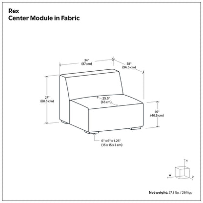 Rex - Center Sofa Module