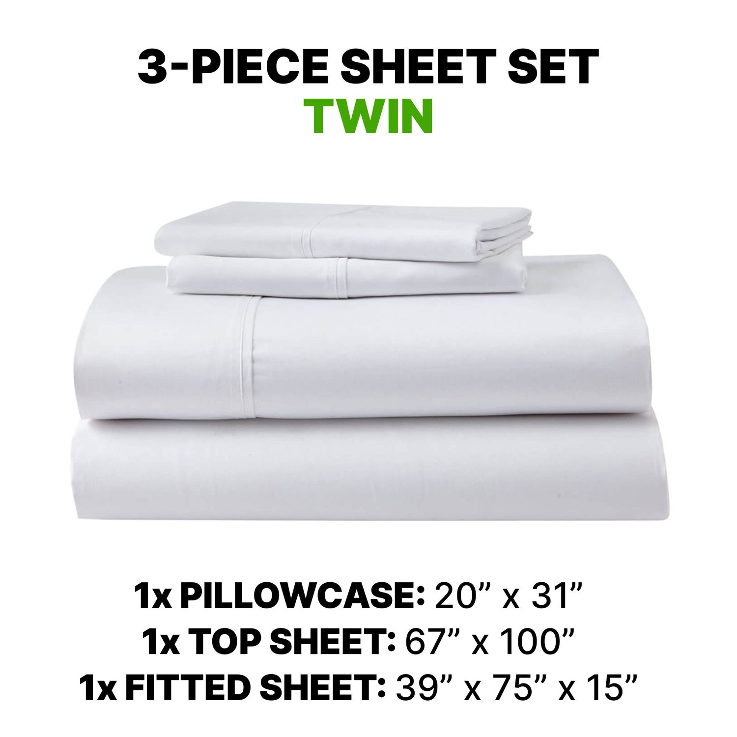 Sheet Set Luxurious Supima Cotton, Wrinkle Resistant, Breathable, With 2 Ghostgrip Band