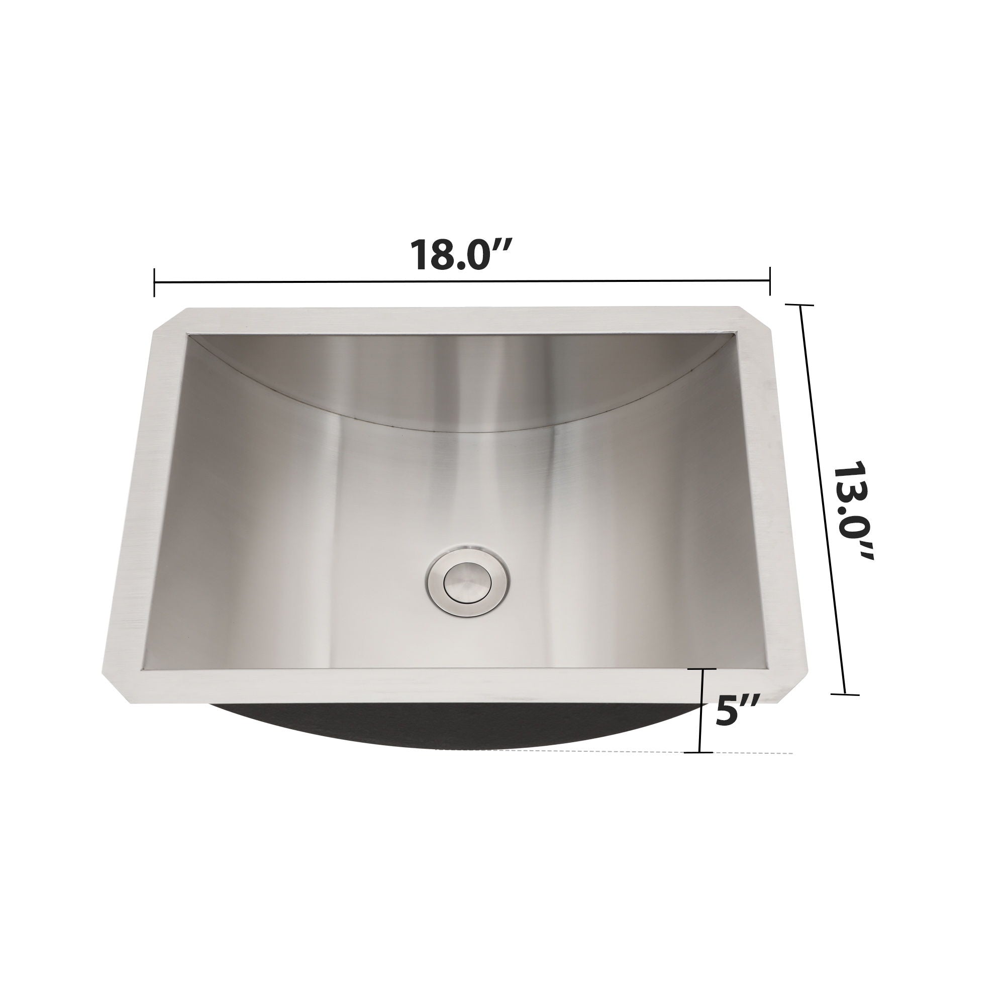 Undermount Bathroom Sink With Pop Up Drain, Durable Material, Easy Clean Nano Finish - Brushed Nickel