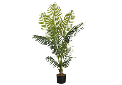 57&quot; Tall, Artificial Plant, Palm Tree, Indoor, Faux, Fake, Floor, Greenery, Potted, Real Touch, Decorative - Green / Black