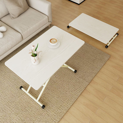 Adjustable Standing Table, Indoor &amp; Outdoor Use, Portable With Adjustable Height - Off White / White