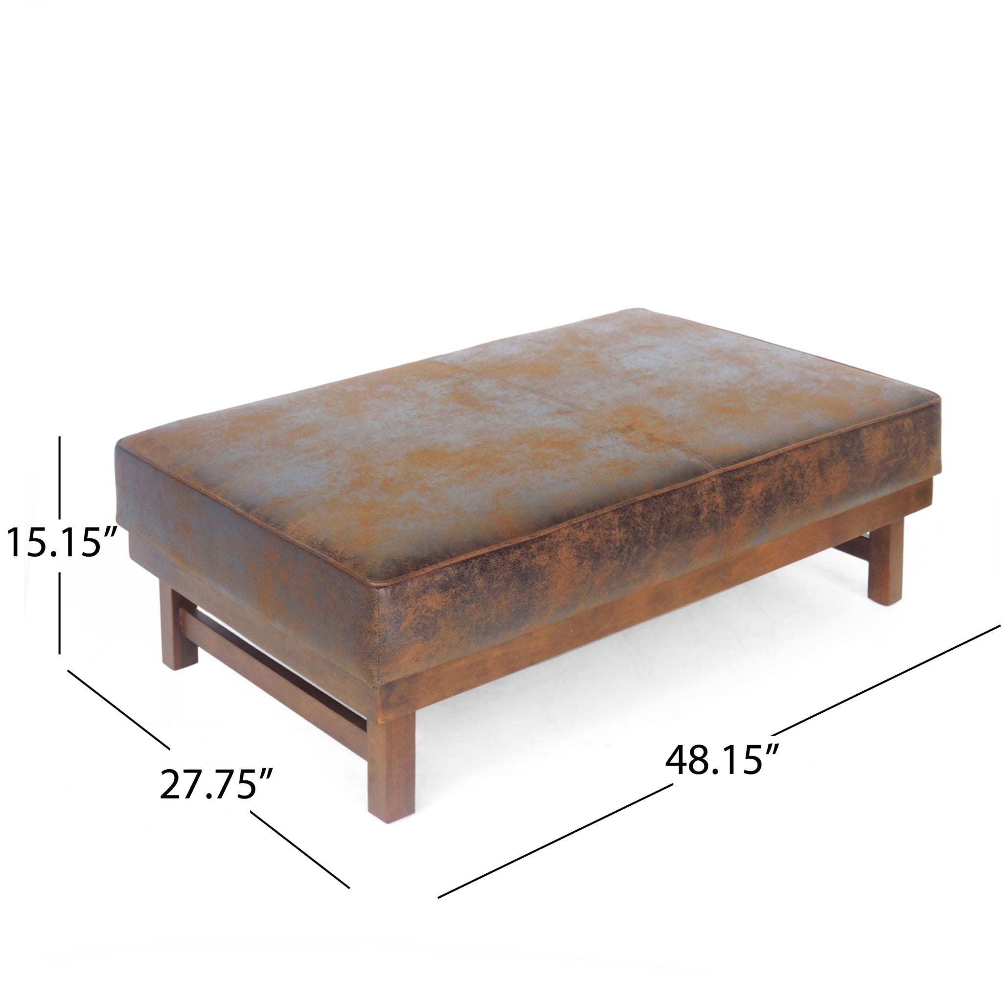 Temzyl - Mid Century Modern Microfiber Ottoman