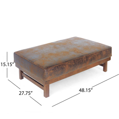 Temzyl - Mid Century Modern Microfiber Ottoman