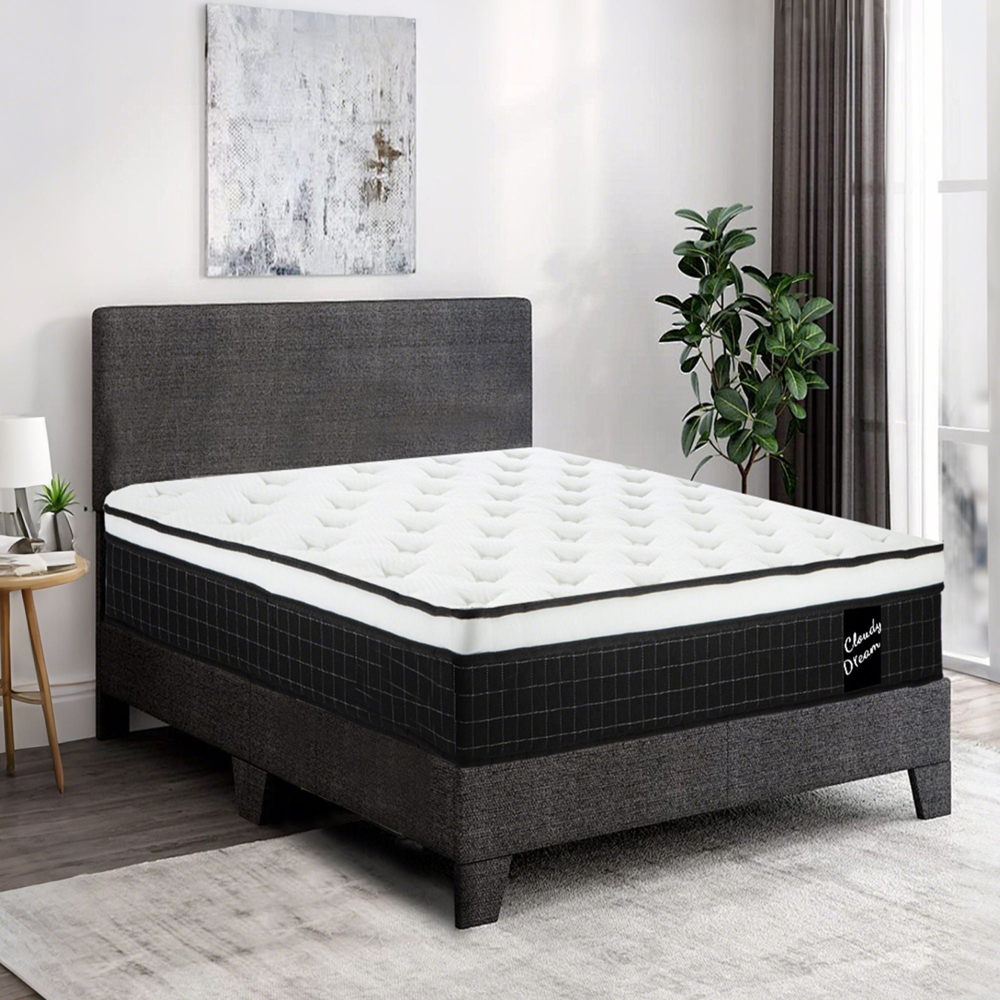 12&quot; Hybrid Mattress With Individual Pocket Spring, Comortable Memory Foam