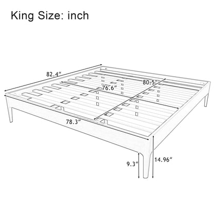 Modern Minimalist Style Platform Bed