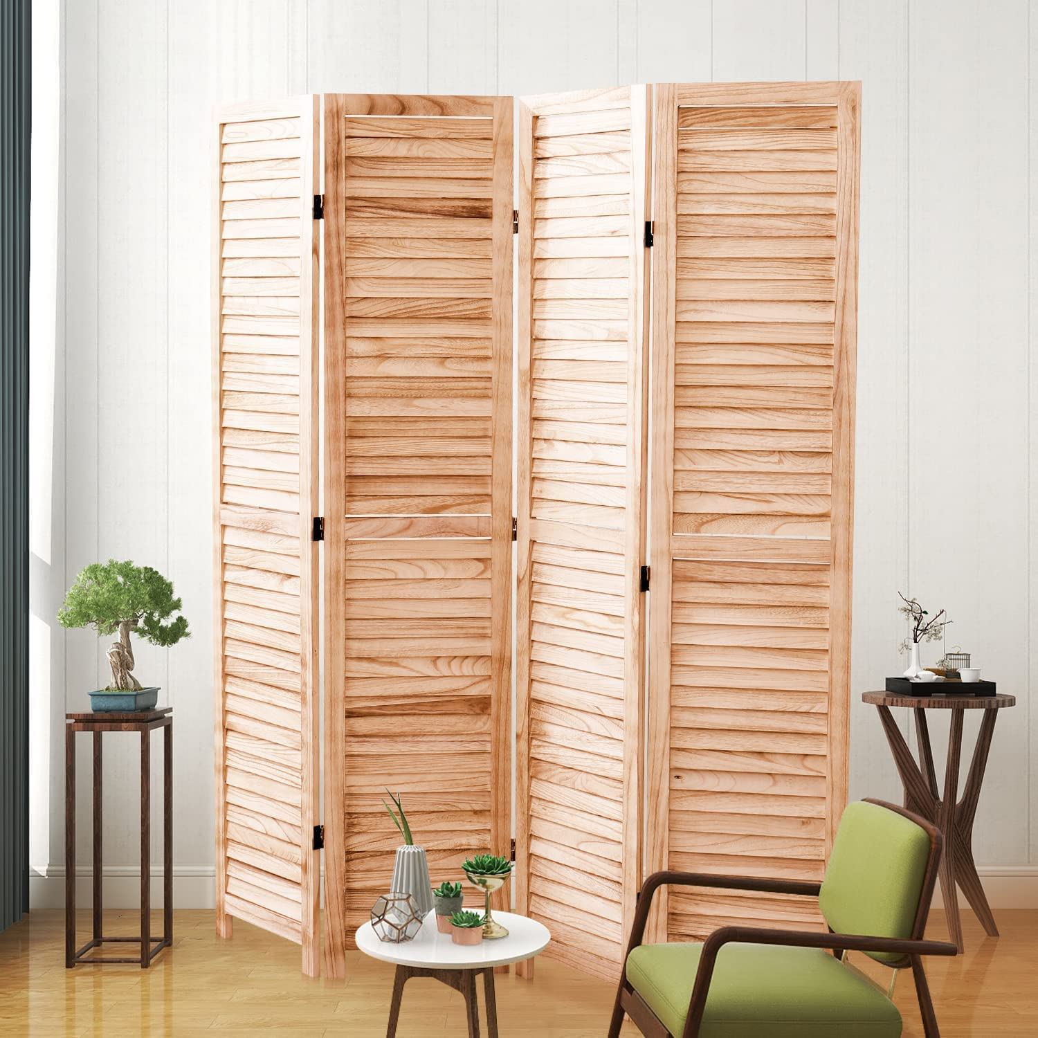Panel Wooden Folding Room Divider
