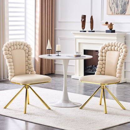 Puffy Bubble, Ball Chain Chair For Dining Room &amp; Kitchen (Set of 2)