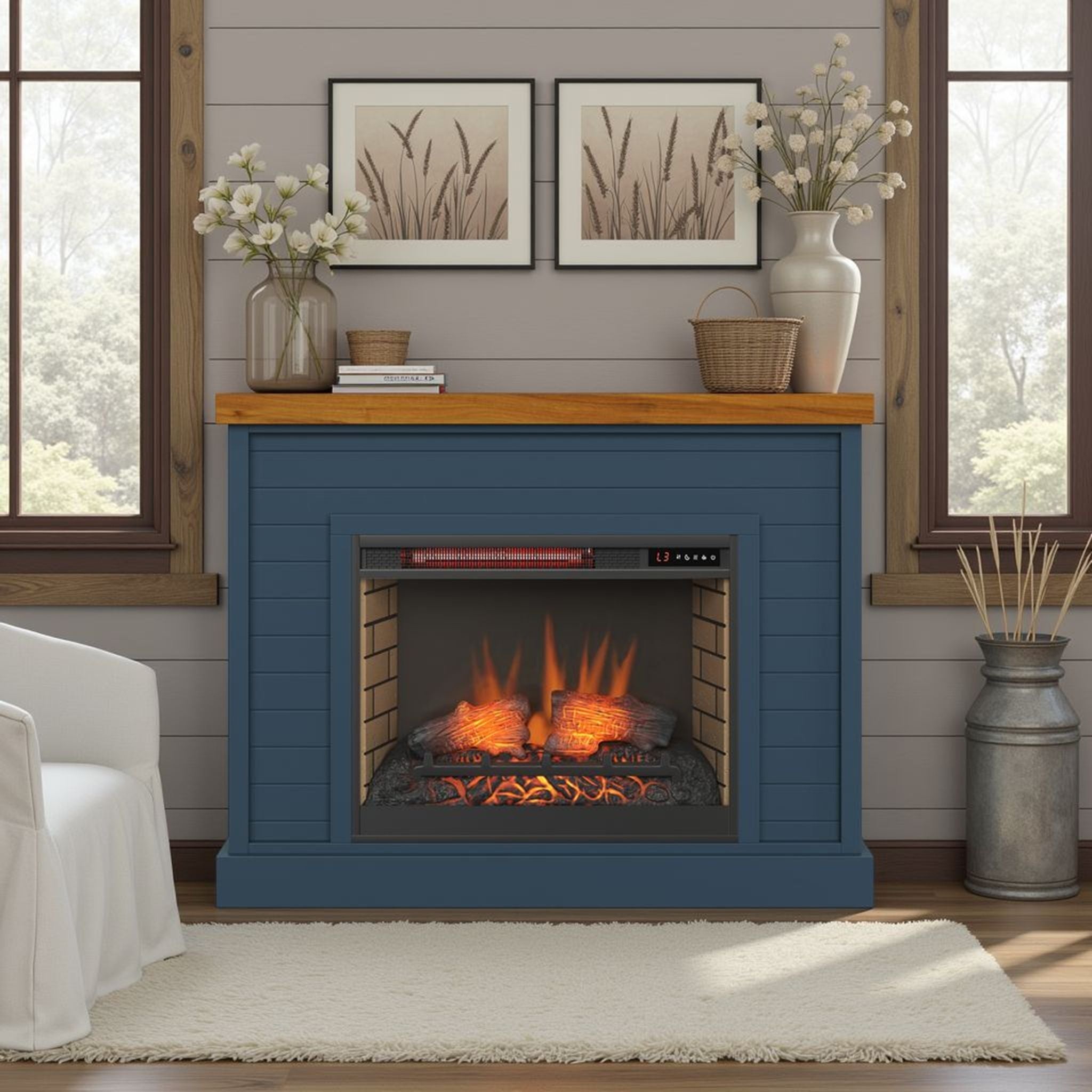 Washington - 48&quot; Fireplace With Mantel