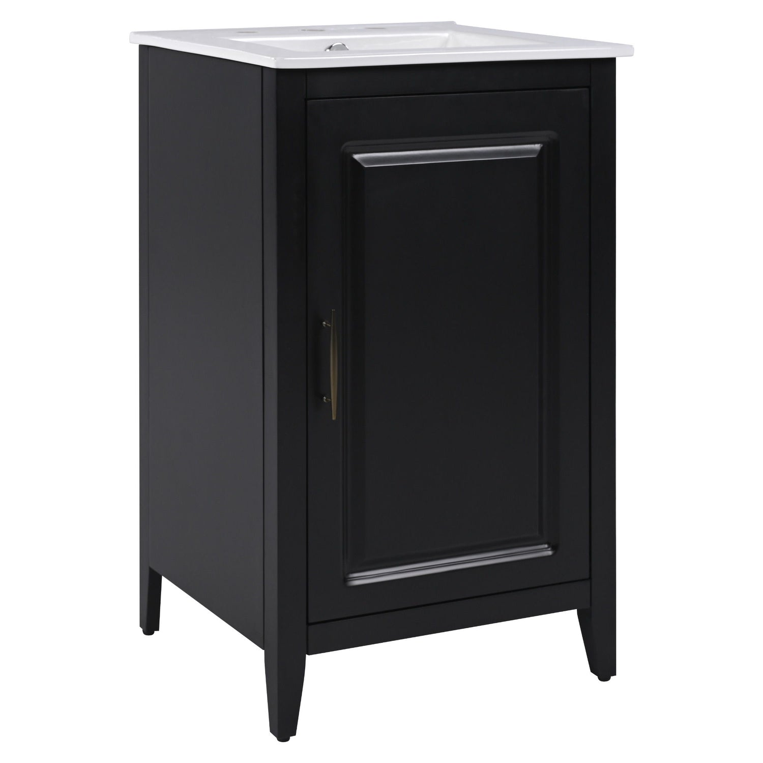 Modern Bathroom Vanity With Sink, Functional Drawer, Soft- Closing Door