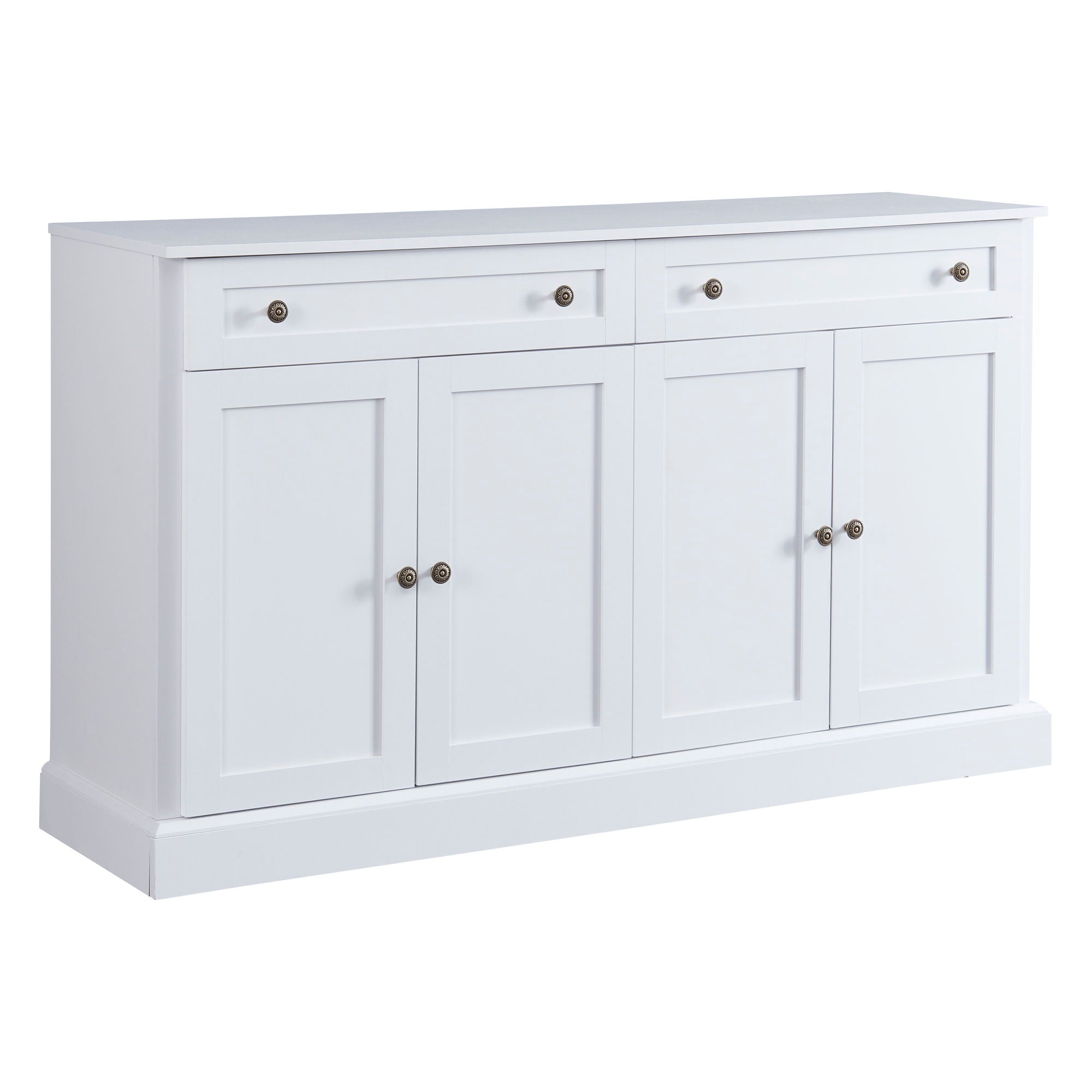 Kitchen Sideboard Storage Buffet Cabinet With 2 Drawers &amp; 4 Doors Adjustable Shelves For Dining Room, Living Room