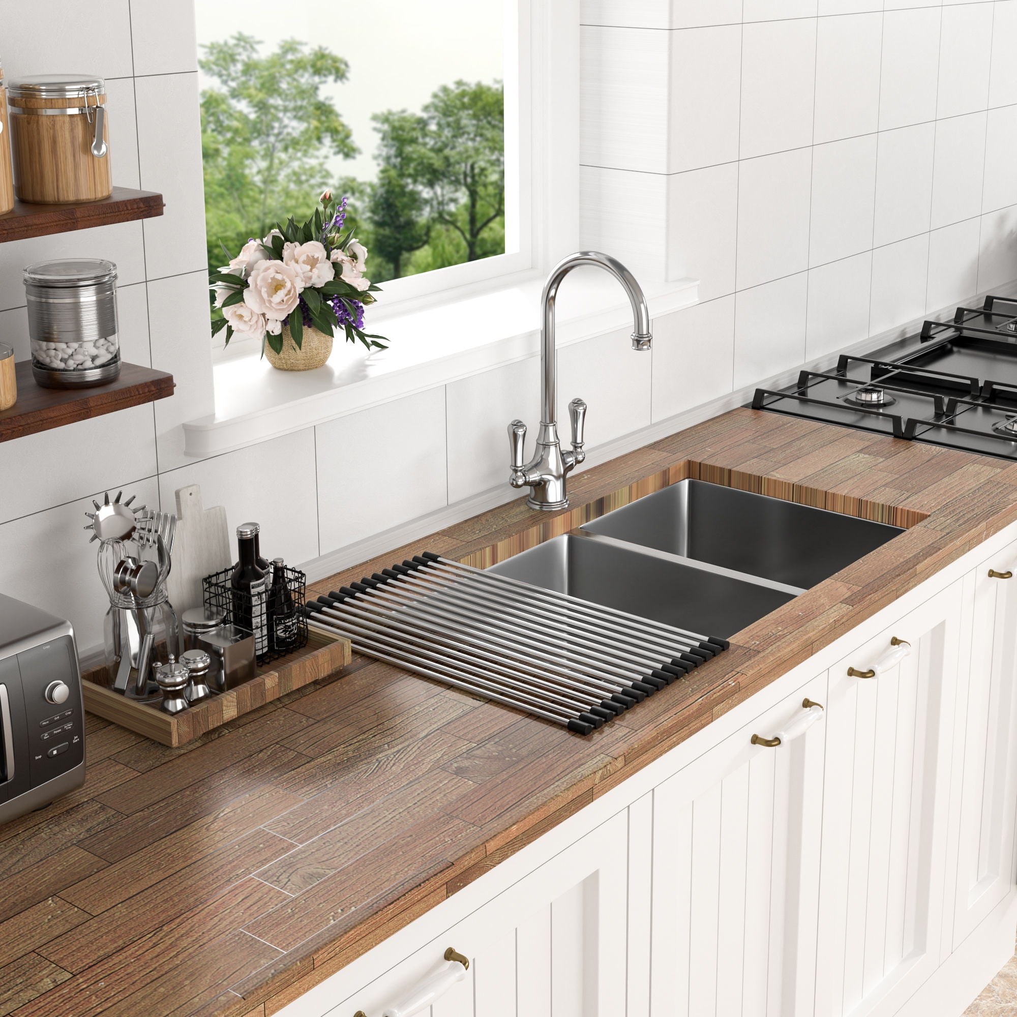 Modern Double Bowl Undermount Sink Design With 10&quot; Deep Basins
