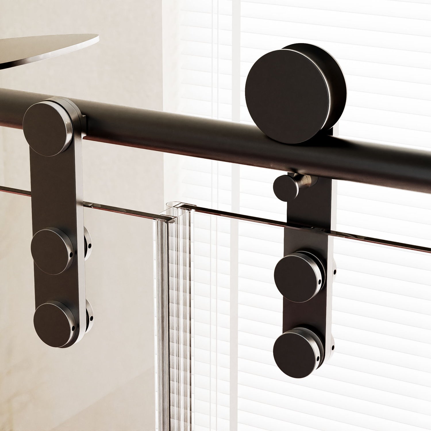 Frameless Single Sliding Shower Doors With Towel Rail &amp; Handle