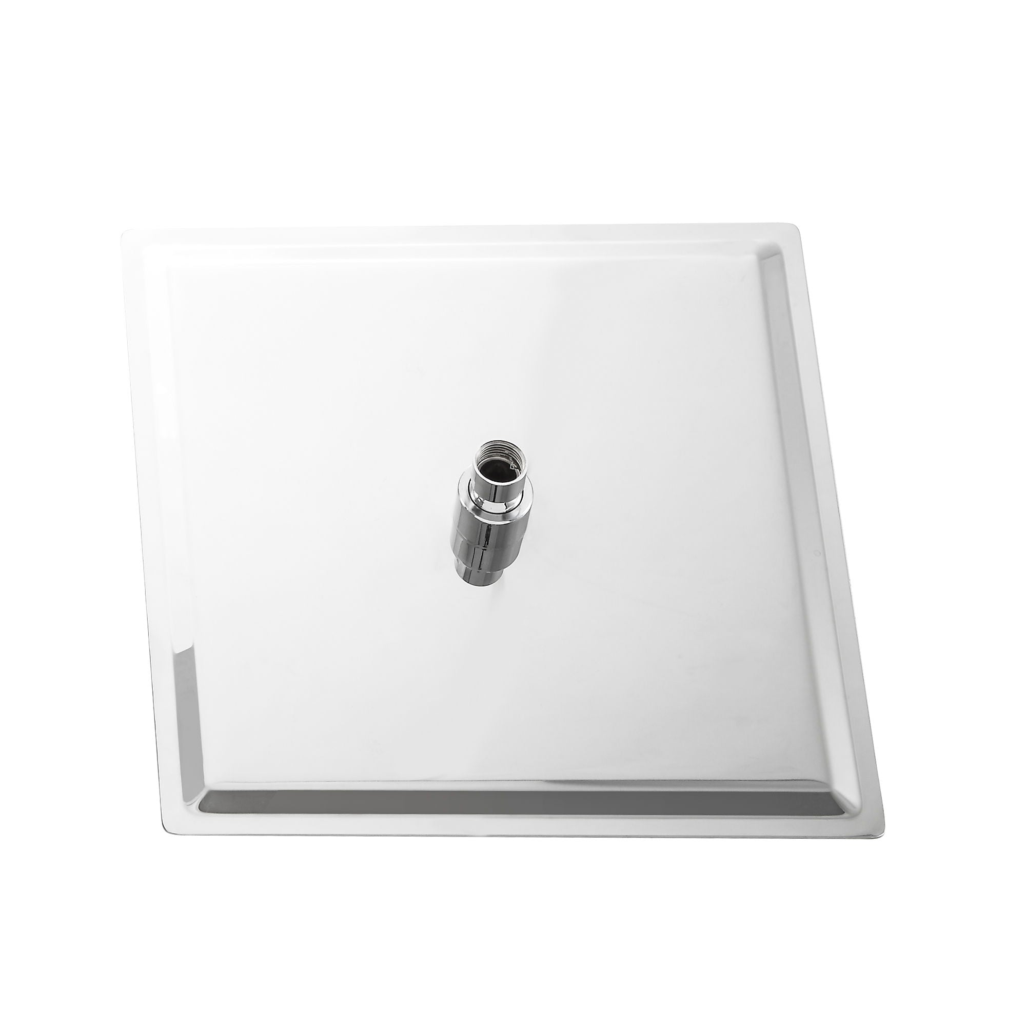 16" Square Rainfall Shower Head Fixed Wall Mount With Full Body Coverage &amp; Self Cleaning Silicone Nozzles