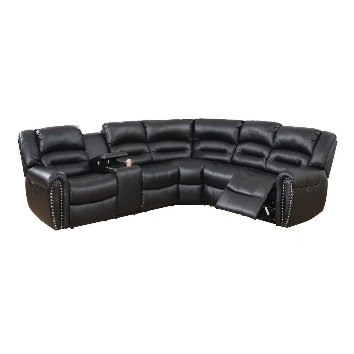 Reclining Sectional Sofa With Console