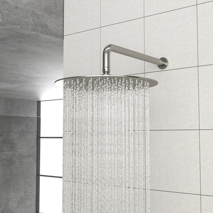 Shower Faucet Set With 10&quot; Rainfall Shower Head And Valve - Brushed Nickel