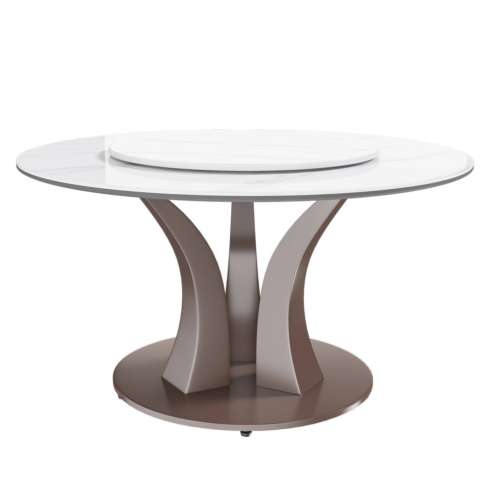 Table With Rotating Tray Scratch &amp; Heat For Kitchen &amp; Restaurant, 4 Chairs - White