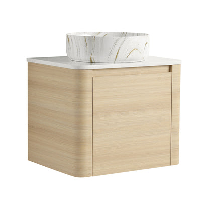 Mounted Bathroom Vanity &amp; Art Sink, Soft Close Door