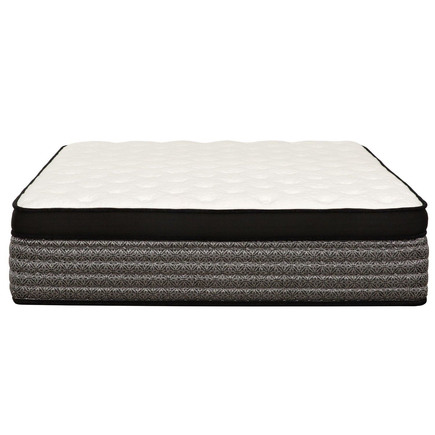 Premium 16&quot; Queen Size Hybrid Mattress In A Box Plush Gel Memory Foam Top With Cooling Technology - Gray / White