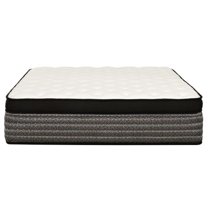 Premium 16&quot; Queen Size Hybrid Mattress In A Box Plush Gel Memory Foam Top With Cooling Technology - Gray / White