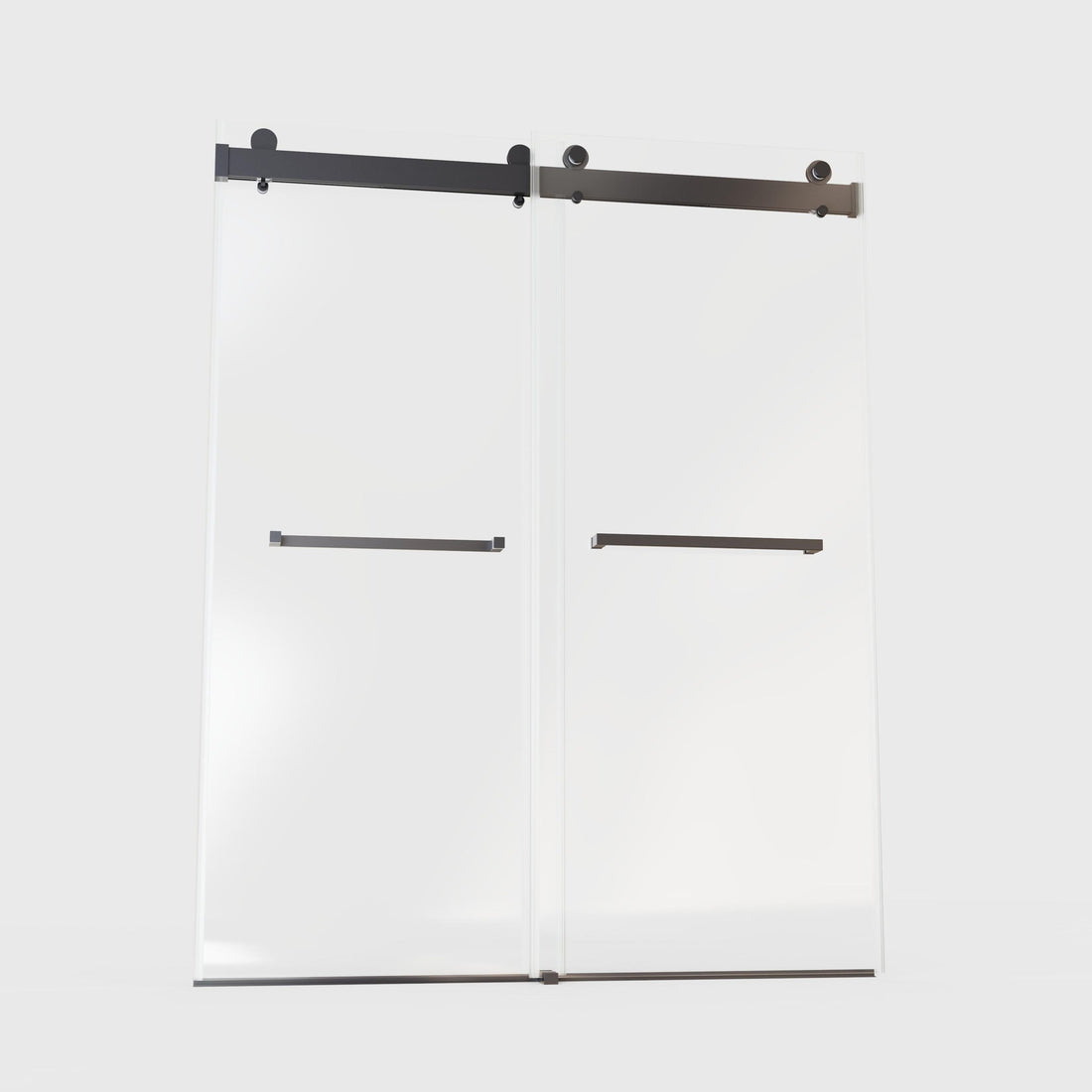 Frameless Double Sliding Soft-Close Shower Door, 3 / 8&quot; (10Mm) Thick SGCC Tempered Glass Door, Matte