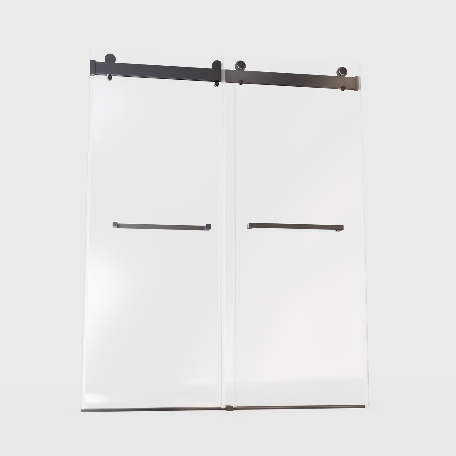 Frameless Double Sliding Soft-Close Shower Door, 3 / 8&quot; (10Mm) Thick SGCC Tempered Glass Door, Matte