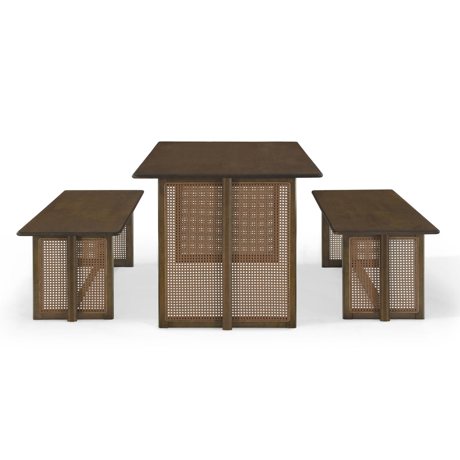 Dining Set, 1 Table &amp; 2 Benches