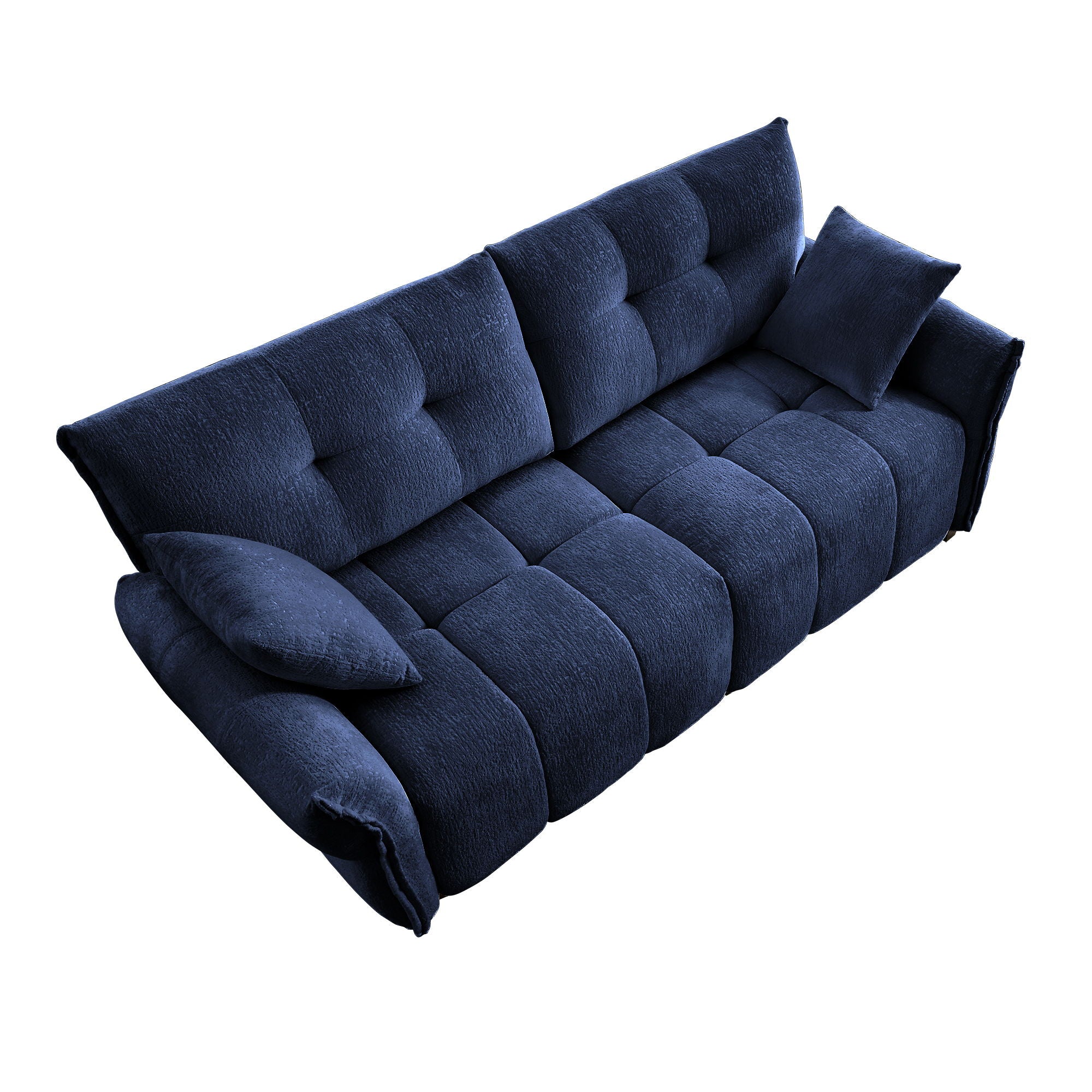 Modern Sofa &amp; Pillows, Textured Cover, High Rebound Cushions