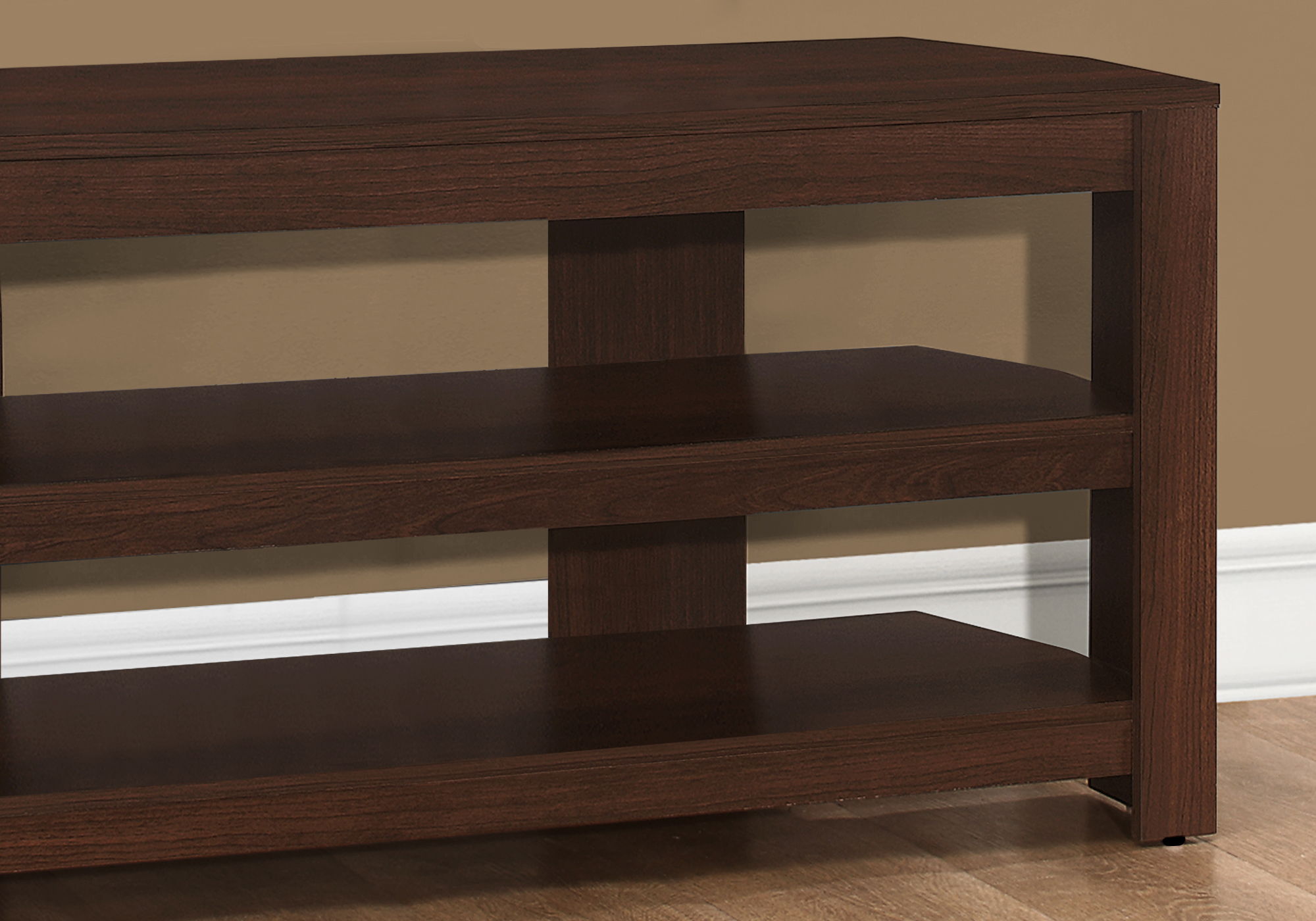 TV Stand, Console, Media Entertainment Center, Storage Shelves, Contemporary &amp; Modern - Cherry