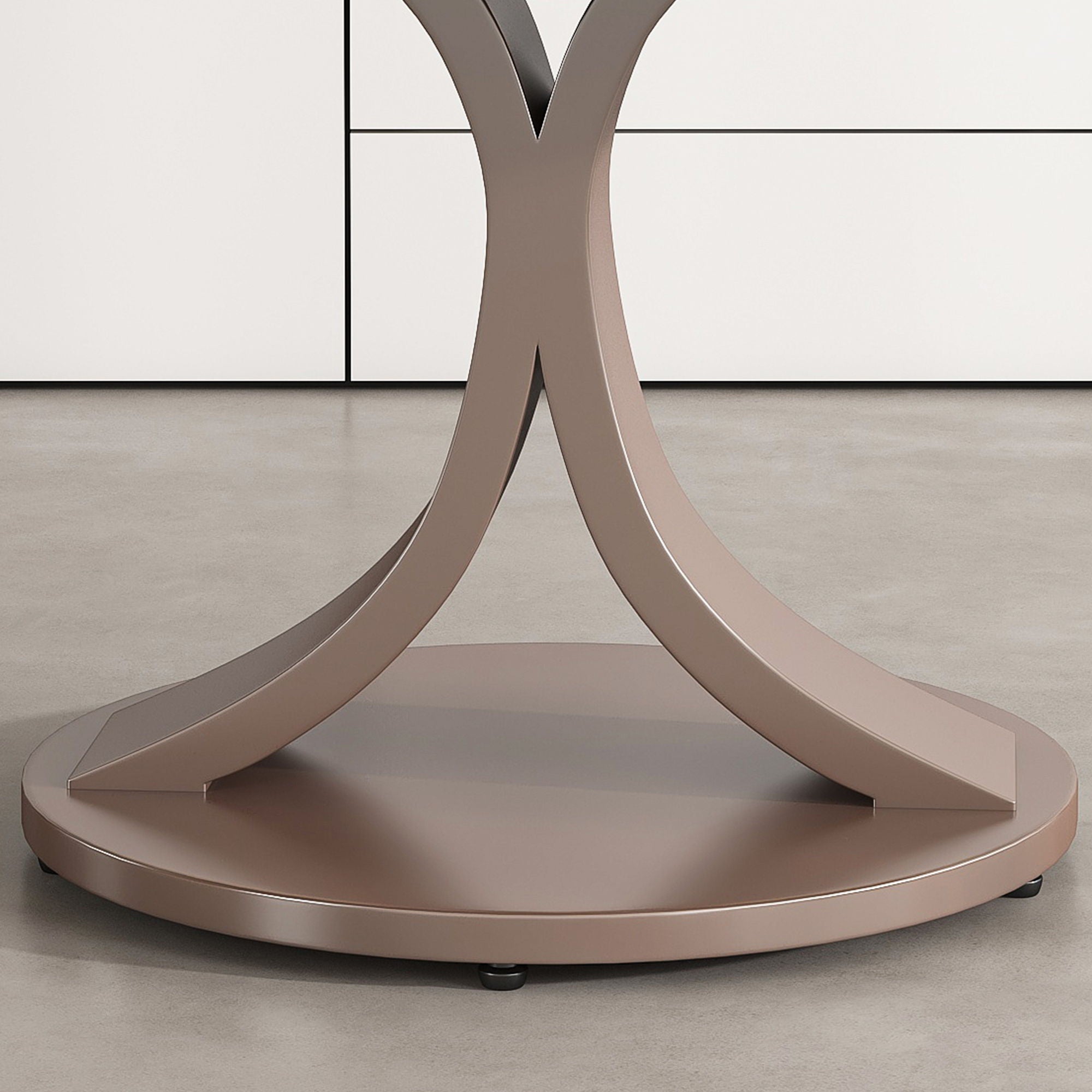 Round Dining Table With 360° Rotating Lazy Susan For Dining Room &amp; Kitchen, 6 Chairs - White