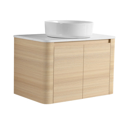Mounted Bathroom Vanity With Art Sink &amp; 2 Soft Close Doors