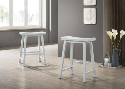 Alonzo - 17.5&quot; Backless Ergonomic Counter Height Stool (Set of 2)