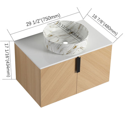 Wall Mounted Bathroom Vanity &amp; Art Sink