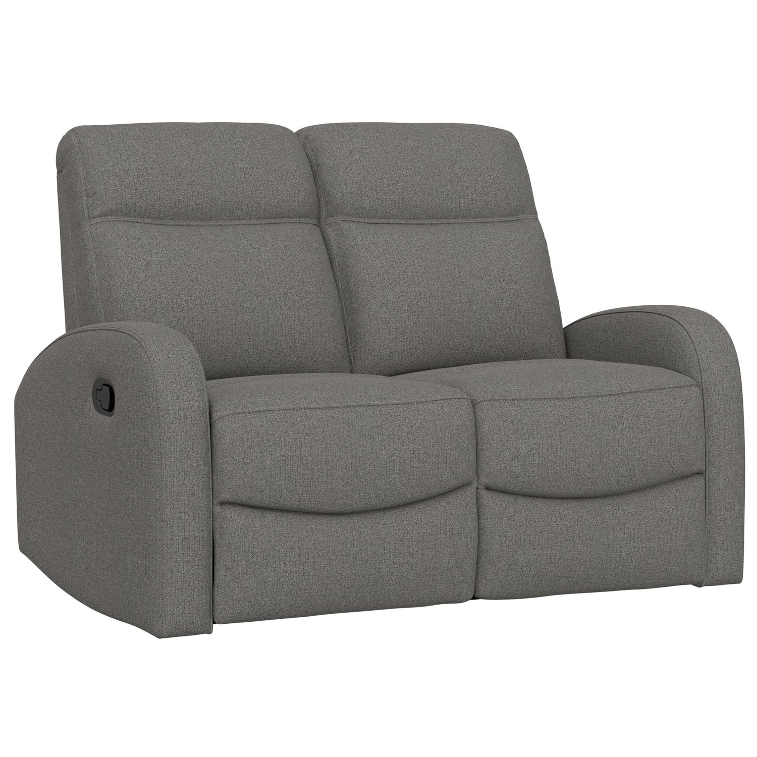 Manual Reclining Loveseat With Dual Seating Support For Living Room
