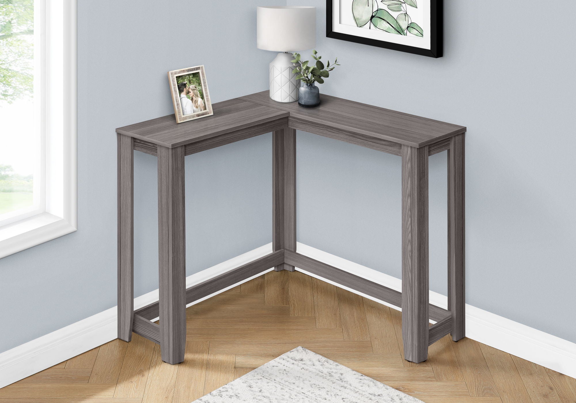 Corner Accent Console Table For Entryway, Unique Design Contemporary &amp; Modern