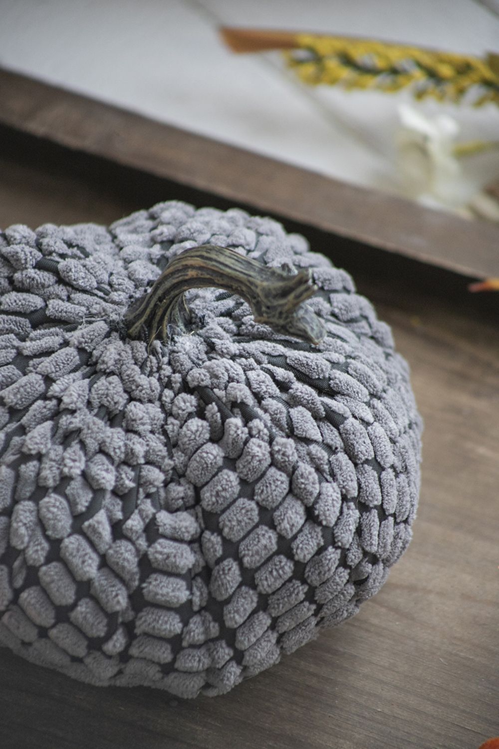 Chenille Weighted Pumpkin Ornament Decor For Holiday Harvest Festival Fall Festival &amp; Thanksgiving