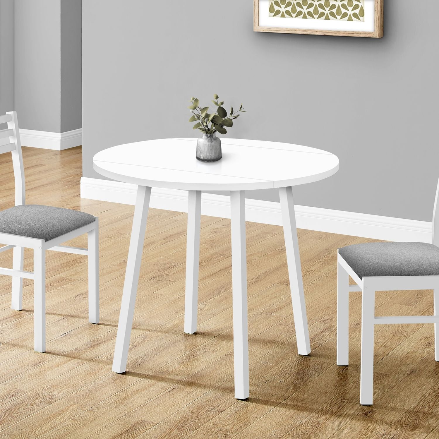 3 Pieces Dining Table Set, Small, Drop Leaf, Contemporary &amp; Modern