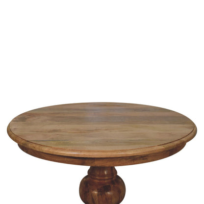 Round Turned Dining Table - Oak